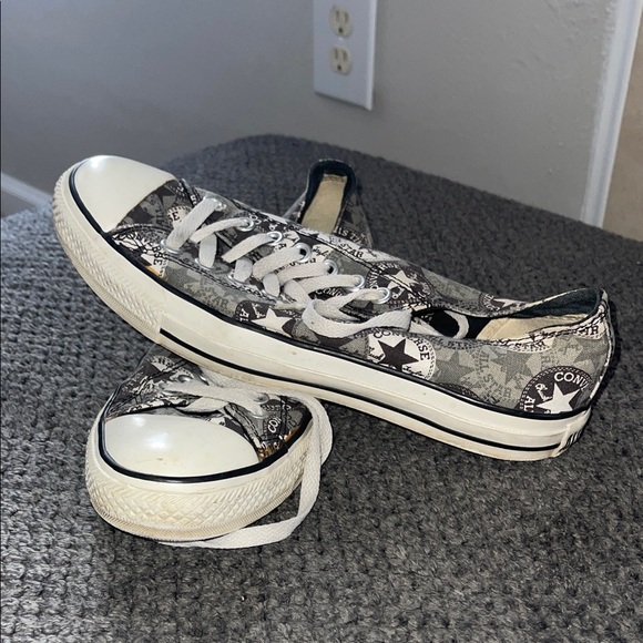 Converse Black and White Star Pattern Sneakers - Picture 1 of 1